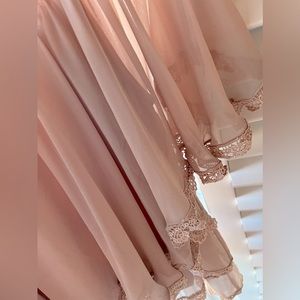 Nude, sheer & lace, blouse.